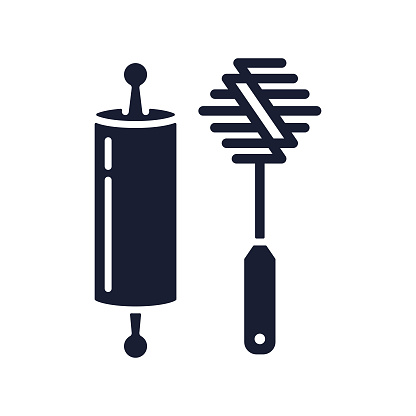 Solid Vector Icon for Bakery Tools