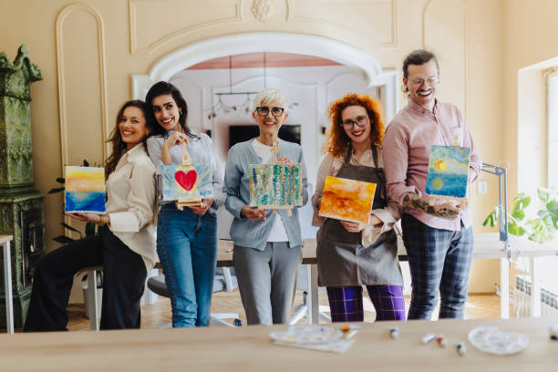 istock Colleagues having team building activity in office. Workshop for employee 2090852981