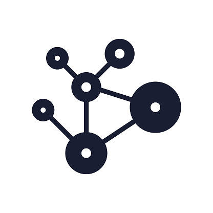 Solid Vector Icon for Connection Hub