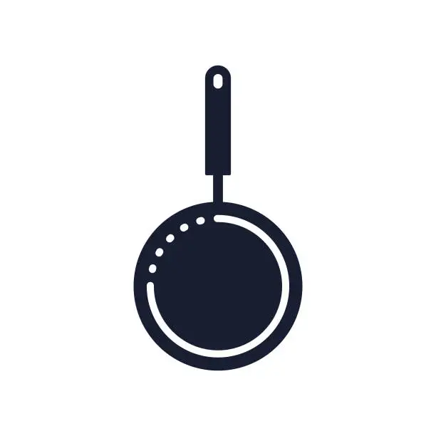 Vector illustration of Solid Vector Icon for Frying Pan