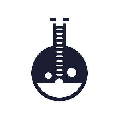 Solid Vector Icon for Testing Tube