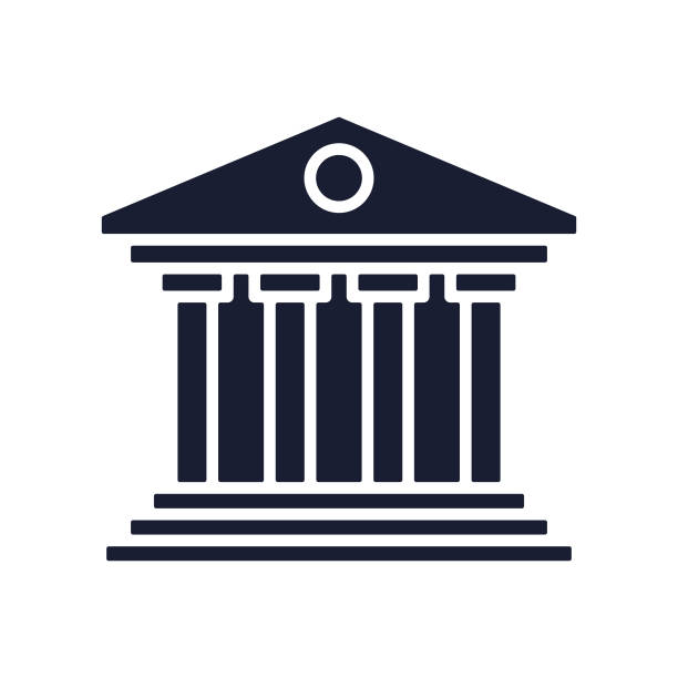 stockillustraties, clipart, cartoons en iconen met solid vector icon for institution - gerechtsgebouw