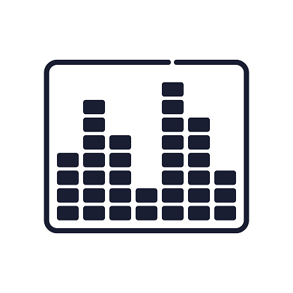 Solid Vector Icon for Equalizer