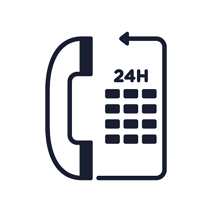 Solid Vector Icon for Call Center