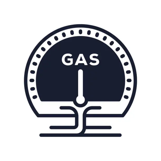 Vector illustration of Solid Vector Icon for Natural Gas