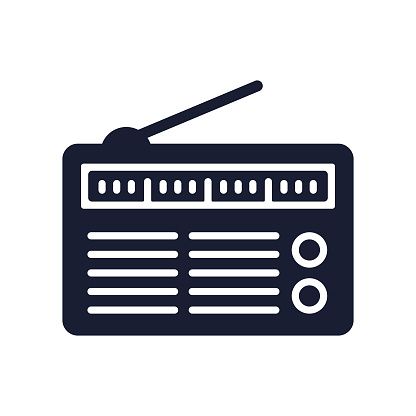 Solid Vector Icon for Radio