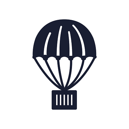 Solid Vector Icon for Airdrop