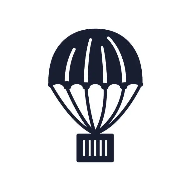 Vector illustration of Solid Vector Icon for Airdrop