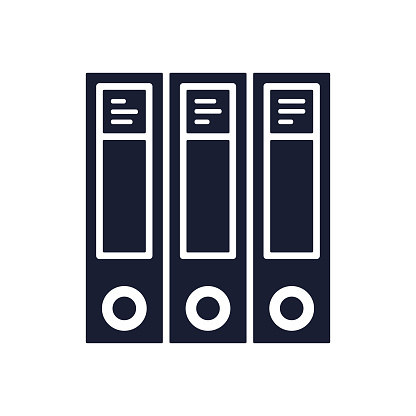 Solid Vector Icon for File Archive