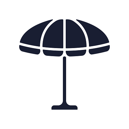 Solid Vector Icon for Sunbathing