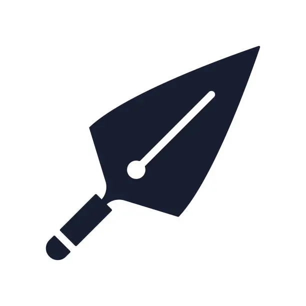 Vector illustration of Solid Vector Icon for Trowel