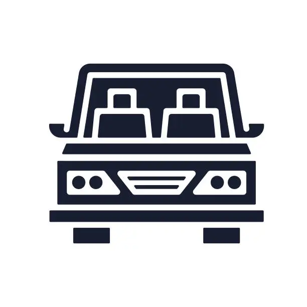 Vector illustration of Solid Vector Icon for Taxi