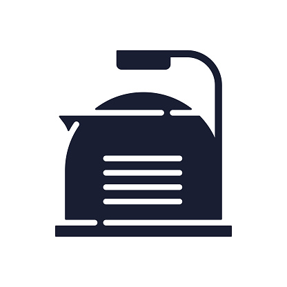 Solid Vector Icon for Kettle