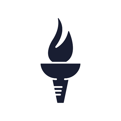 Solid Vector Icon for Torch