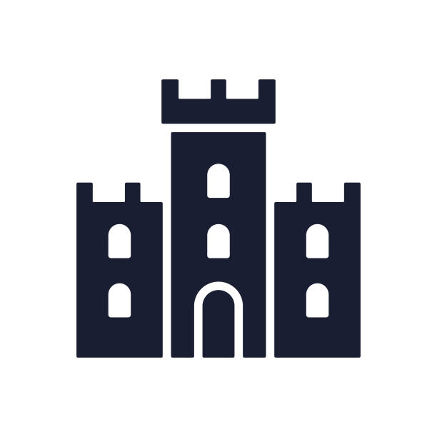 Solid Vector Icon for Castle