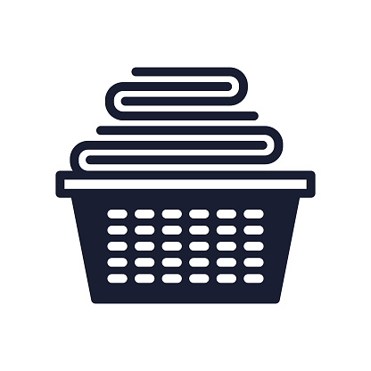 Solid Vector Icon for Laundry