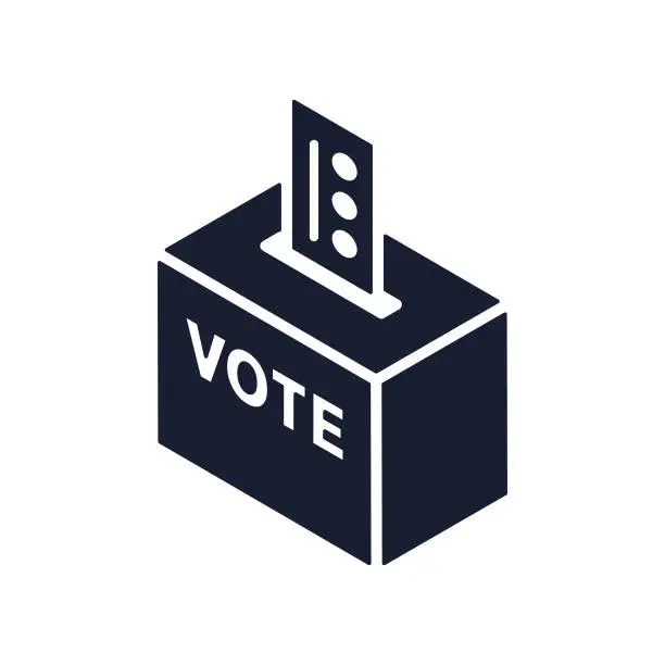 Vector illustration of Solid Vector Icon for Vote Ballot