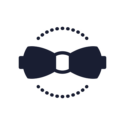 Solid Vector Icon for Dickey Bow