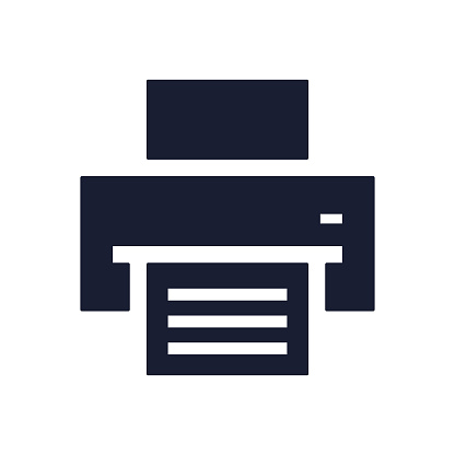 Solid Vector Icon for Printout