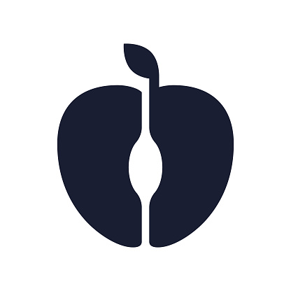 Solid Vector Icon for Apple