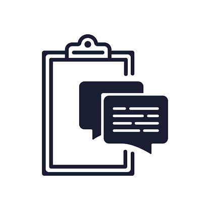 Solid Vector Icon for Commenting