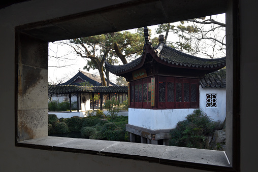 the Humble Administrator's(Zhuozheng)Garden in Suzhou province, China,  It is the best characteristic garden art in China.
