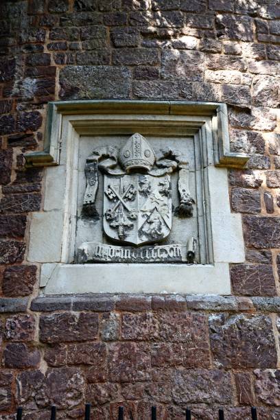 istock Roman city wall crest, Exeter, UK. 2090961303