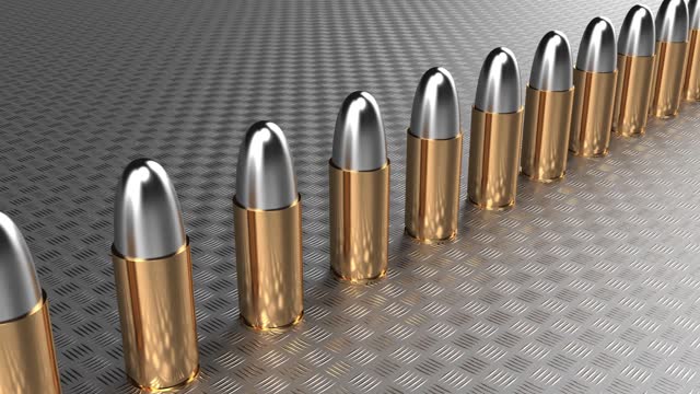 Bullets on a metal surface army intro able to loop endless