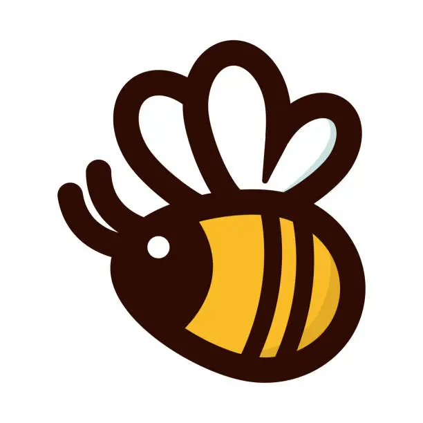 Vector illustration of cute honeybee cartoon vector design