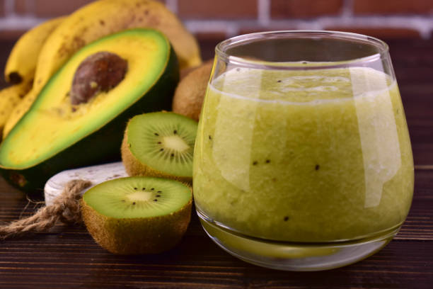istock Kiwi banana and avocado smoothie. Healthy drinks. 2091025698