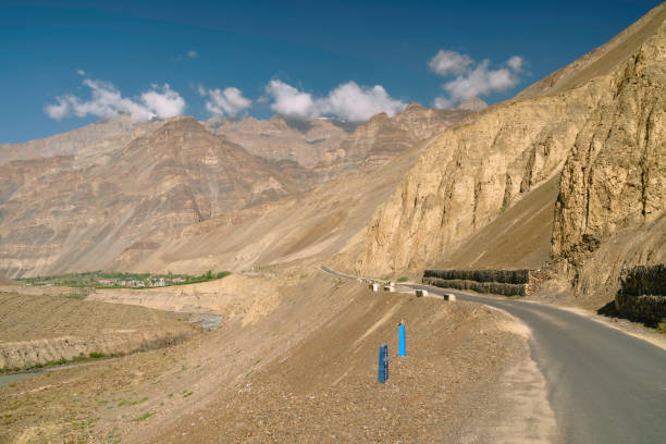 istock View along Himalayan valley with rugged peaks, river, and village. Tabo, India. 2091046013