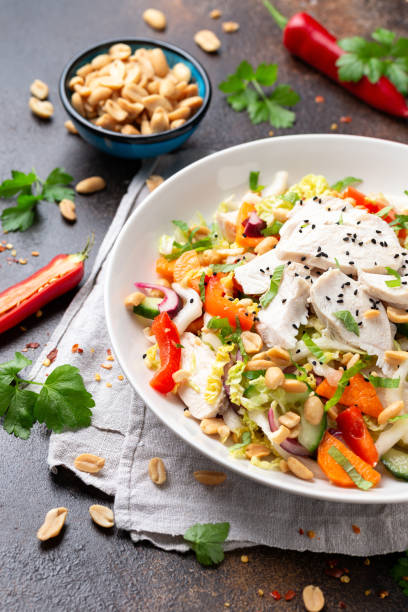 istock Healthy Vietnamese Chicken Salad with vegetables and peanuts 2091060776