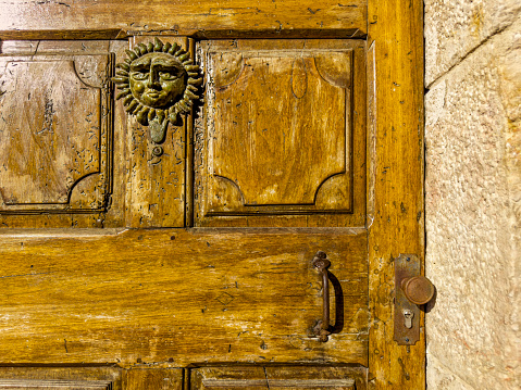 Close up door from old house in St Tropez, France