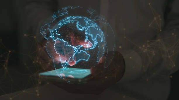 istock Digital transformation technology strategy, IoT, internet of things. businessman using smartphone with virtual glob tech icons transformation of adoption of technology 2091106284