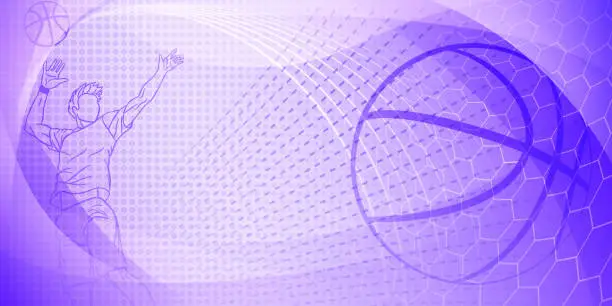 Vector illustration of Basketball themed background