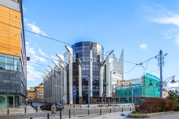 Wroclaw. Poland. March 25, 2023. Beautiful modern architecture of Wroclaw Poland