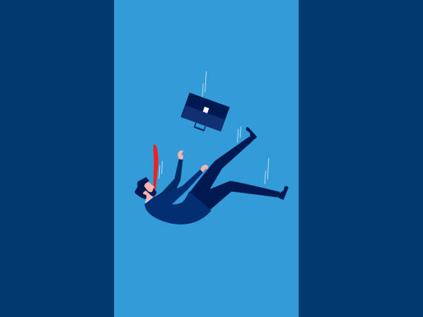istock Bankruptcy, business crisis. Businessman falls into a hole 2091236180