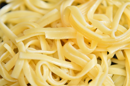 Pasta close up view. Food background texture.