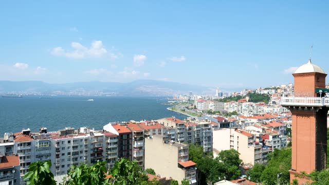 Izmir sea view and historical elevator