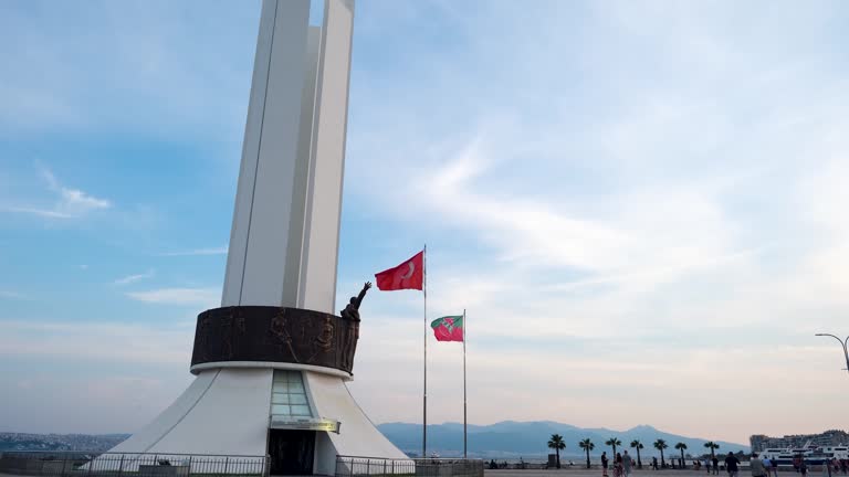 Izmir, the pearl of the Aegean, sea view and historical monument