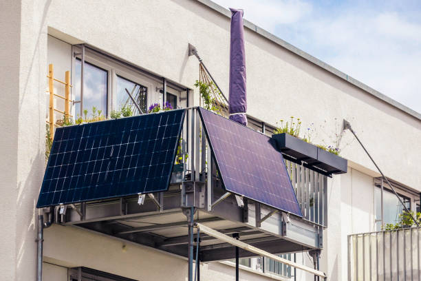 istock Mini Solar Panel Balcony of Apartment Building 2091365989