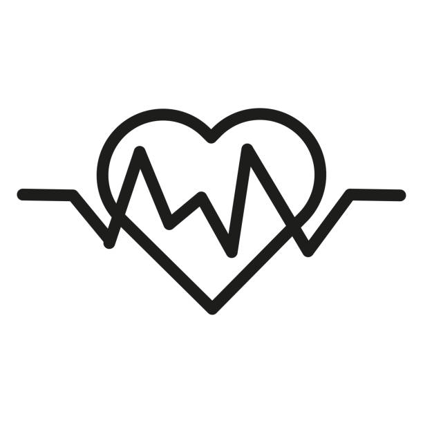 пульсовая линия чсс. символ здоровья и кардиологии. медицинский ритм сердцебиения. векторная иллюстрация. прибыль на акцию 10. - love life stock illustrations