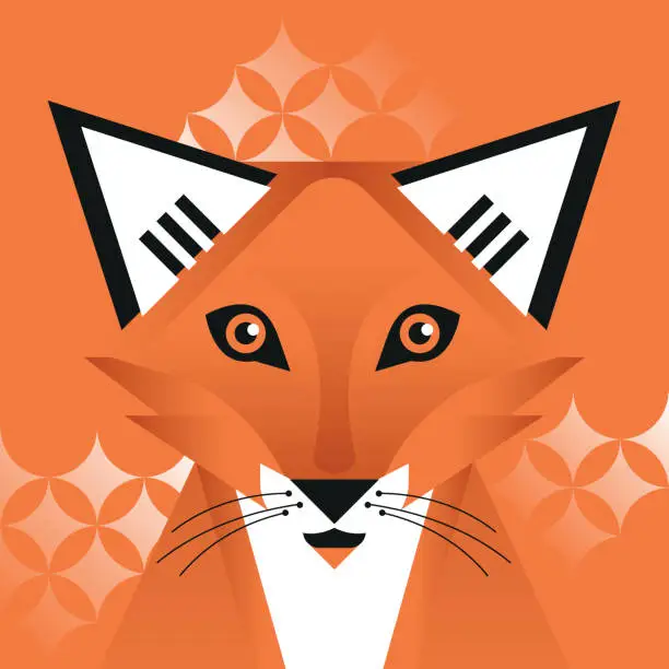 Vector illustration of Fox_Geometric