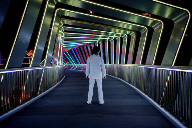 istock People standing in the time tunnel 2091416081