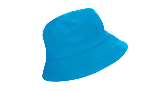 istock Blue bucket hat isolated on white background 2091498245