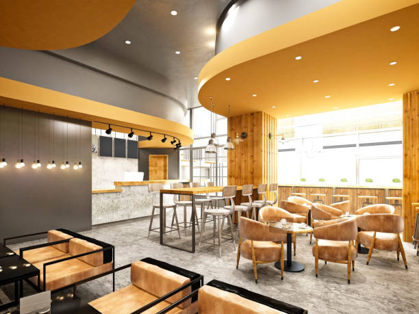 istock 3d render od coffee shop cafe restaurant interior 2091504220