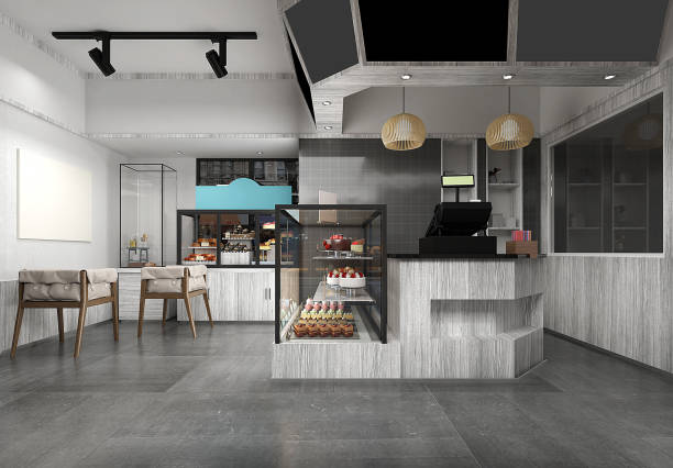 istock 3d render od coffee shop cafe restaurant interior 2091506647