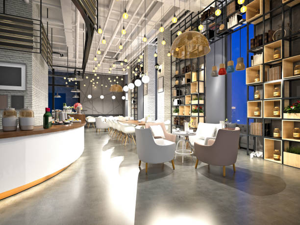 istock 3d render od coffee shop cafe restaurant interior 2091507757