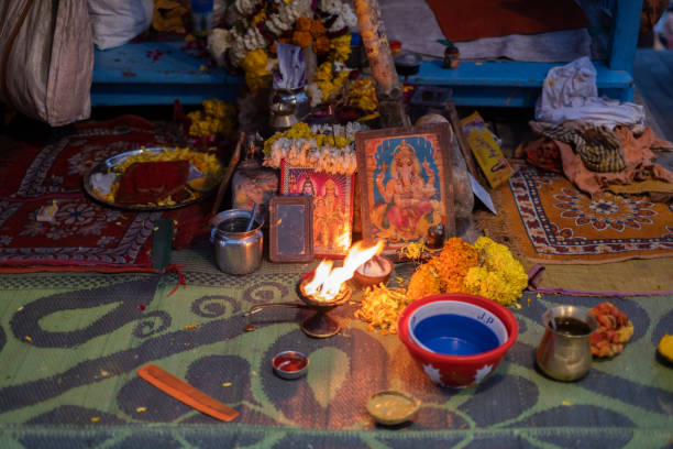 istock Ganga aarti ceremony in Varanasi, India 2091595582