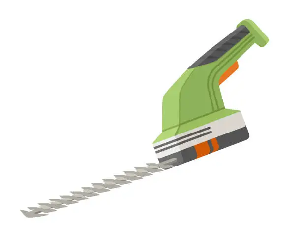 Vector illustration of Bush cutter vector illustration isolated on white background